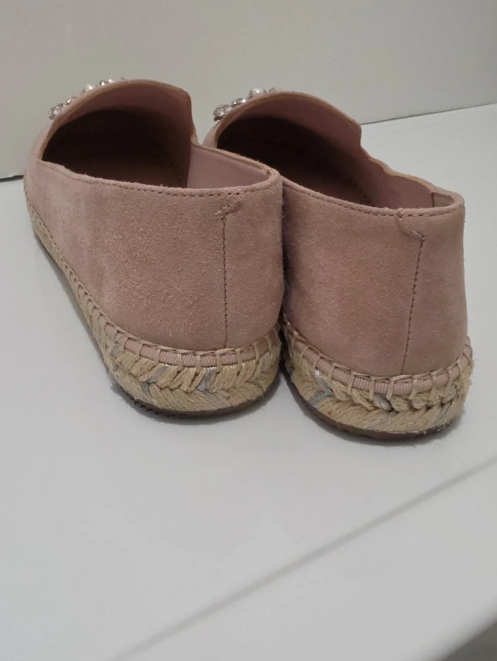 Karl Lagerfeld Paris Margie Embellished Suede Espadrilles